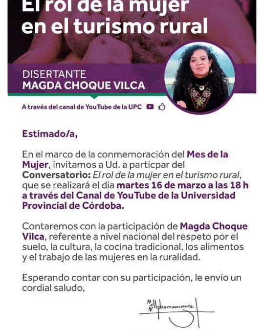 Conversatorio/ El rol de la mujer en el Turismo Rural