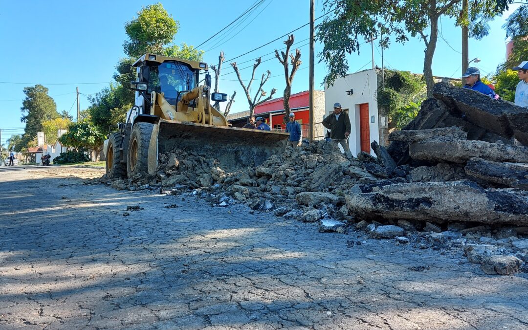 Reparación y recuperación de la calle Supremo Entrerriano.
