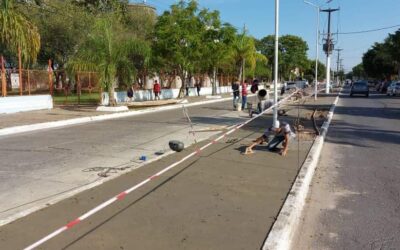 Continua la renovación urbana y puesta en valor de la Avenida Presidente Perón.