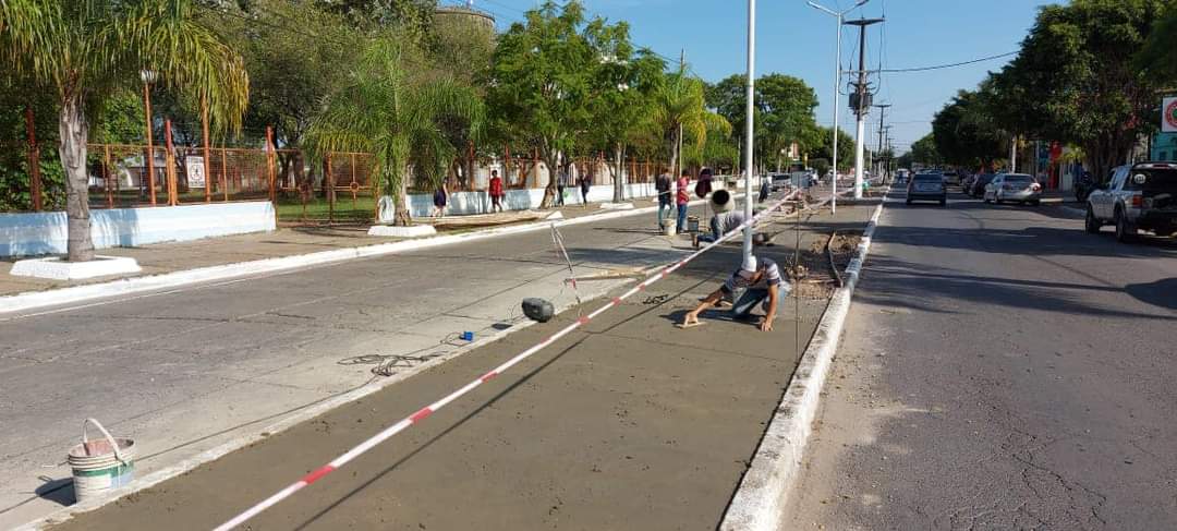 Continua la renovación urbana y puesta en valor de la Avenida Presidente Perón.