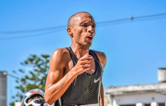 Felix Maidana, en el podio de la prueba de perderíamos «Termas Run»