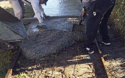 Construcción y reparación de veredas en barrio Hipólito Irigoyen.