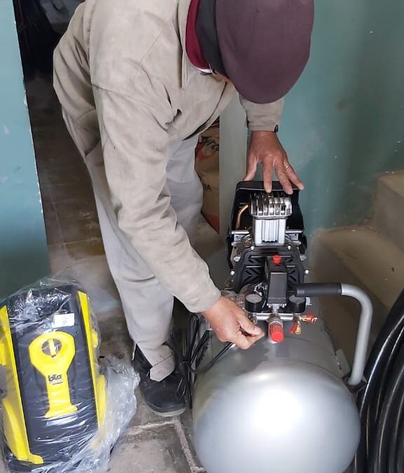 Inversión en nuevas herramientas de trabajo para el área de obras sanitarias.