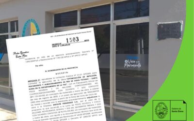 El gobierno provincial adjudica la obra de optimización de la planta potabilizadora en Santa Elena.