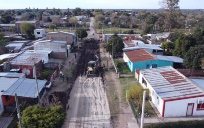 Avanza las tareas de pavimentación en calles Islas del Ibicui.