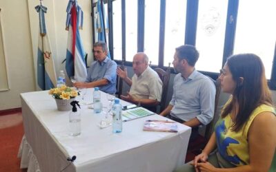 EL INTENDENTE DANIEL ROSSI RECIBIÓ AL PRESIDENTE DEL CONSEJO GENERAL DE EDUCACIÓN MARTÍN MÜLLER Y AL DIPUTADO SERGIO CASTRILLÓN.