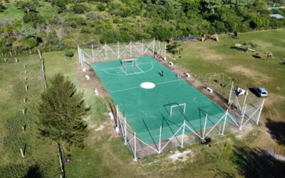 Avanza el nuevo playón multideportivo en «El Aguará»