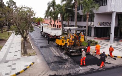 Trabajos restitución trama vial urbana.