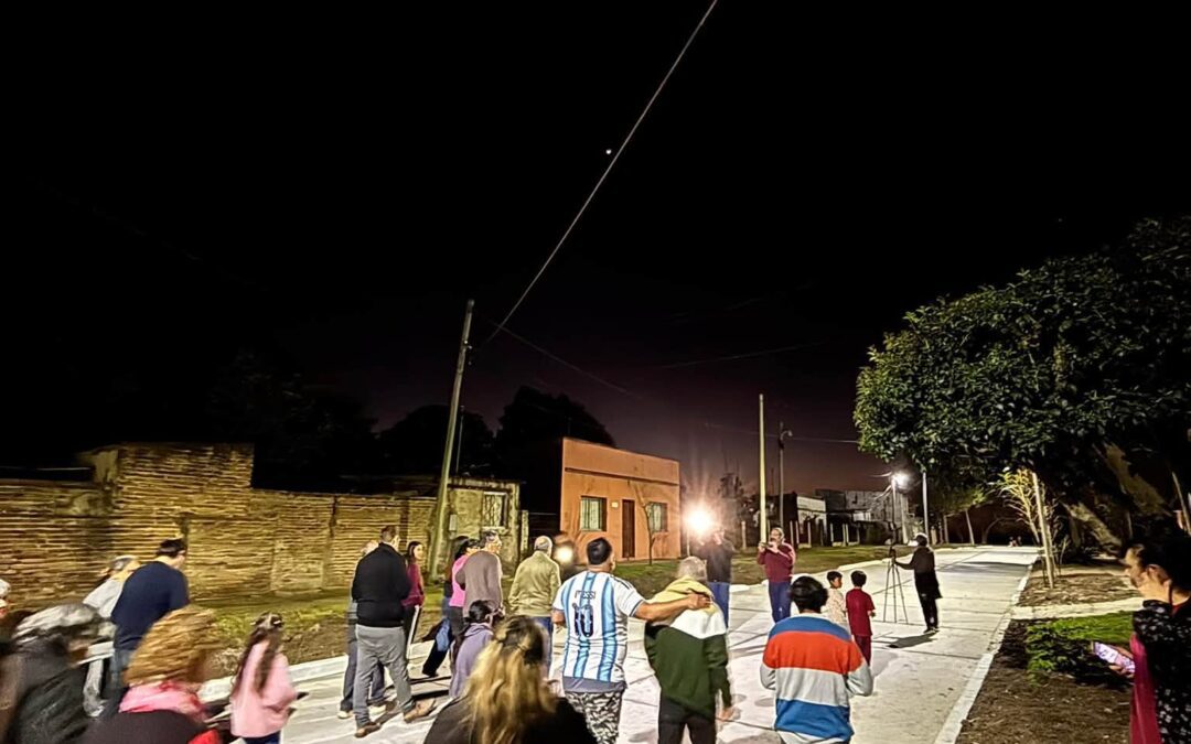 Quedo inagurada la calle San Lorenzo en Barrio Fatima